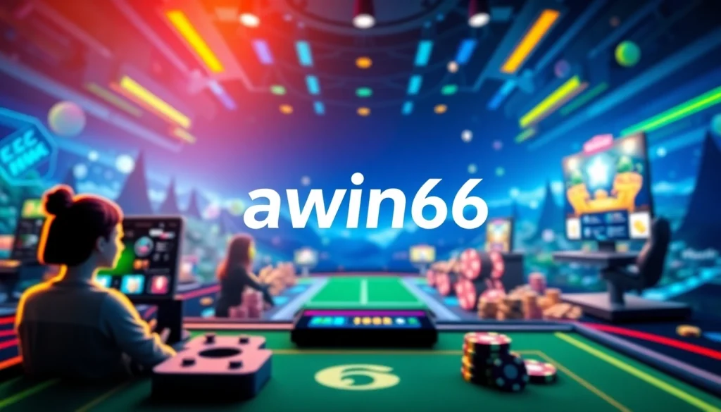 Engaging online gaming scene featuring awin66, with vibrant graphics and user-friendly design.